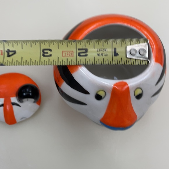 Vintage 2002 Tony the Tiger Ceramic Jar Sugar Bowl with Lid Houston Harvest - Picture 4 of 8